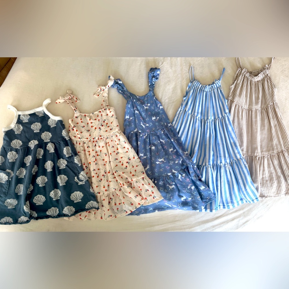 5 little girl dresses.